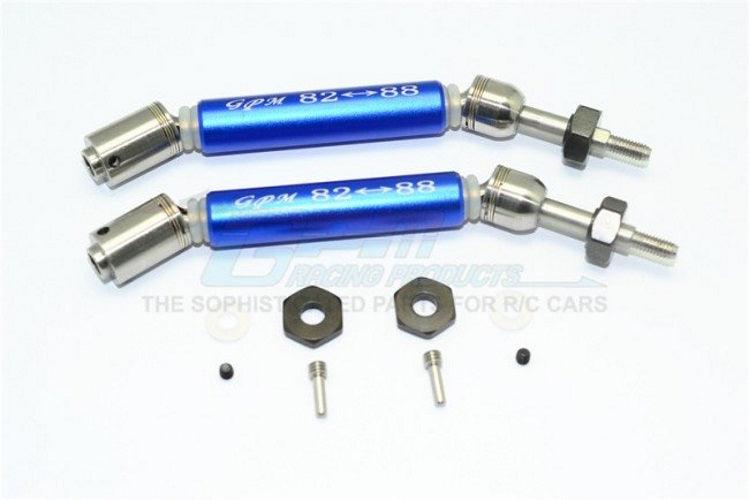 Gpm Stainless Steel 304 +Aluminum Rear CVD Drive Shaft Blue Traxxas Slash 4X4 - PowerHobby