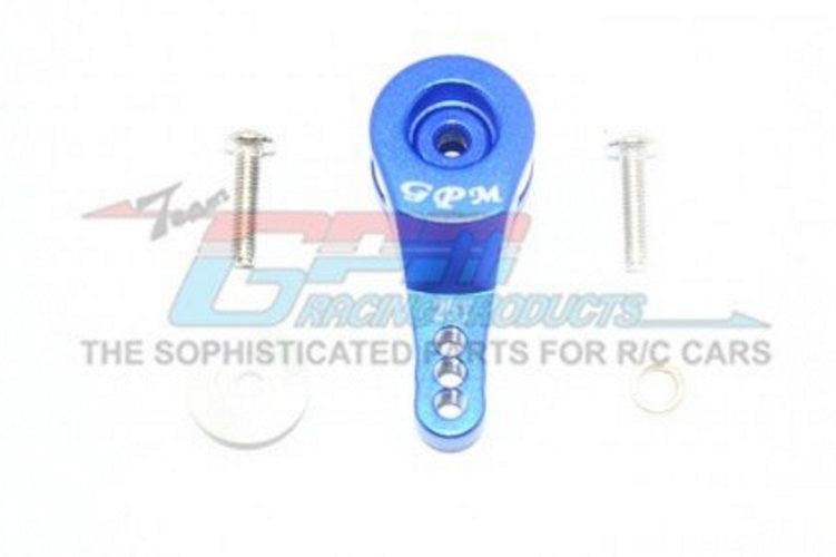 GPM Aluminum 25T Servo Horn W. Built-in Spring Blue Traxxas TRX-4 - PowerHobby