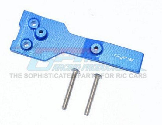 GPM TXMS016R-B Aluminum Rear Chassis Link Protector Blue Traxxas Maxx - PowerHobby