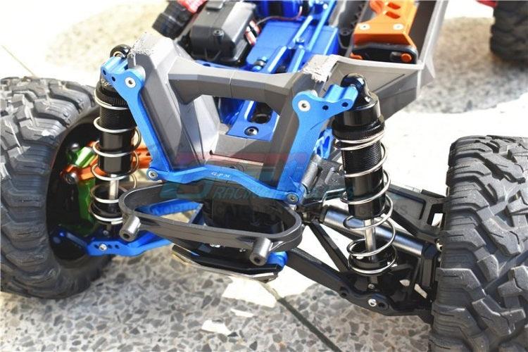 GPM Racing TXMS028-B Aluminum Front Shock Mount Blue Traxxas Maxx - PowerHobby