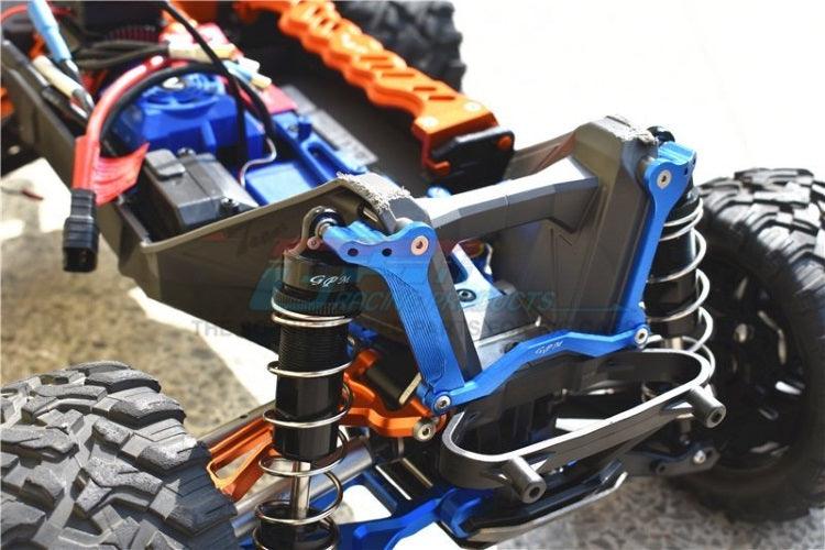 GPM Racing TXMS028-B Aluminum Front Shock Mount Blue Traxxas Maxx - PowerHobby