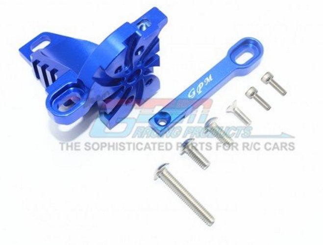 Gpm Aluminum Motor Mount /Heat Sink Fins Traxxas Unlimited Desert Racer Blue - PowerHobby