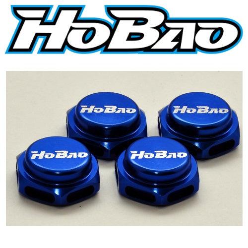 Hobao 87230BU CAP WHEEL NUT 17mm (BLUE) 4PCS - PowerHobby