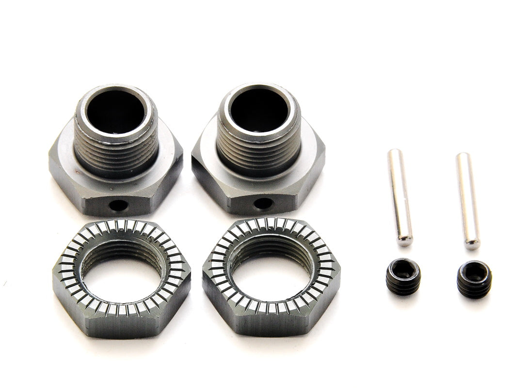 Hobao 94018 WHEEL HEX HUB & ANTI-LOOSE NUT 2PCS 1/7 Extreme VT2 - PowerHobby