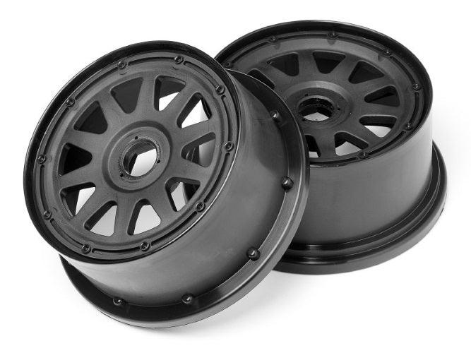 HPI 104971 TR-10 Wheels Black (120x65mm/-10mm Offset) Baja 5SC Baja 5T - PowerHobby