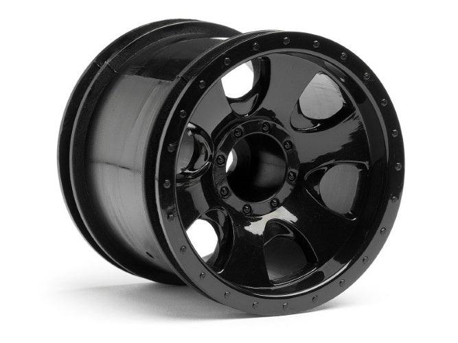 HPI 106724 Warlock 2.2" Wheels Black (2) E-Firestorm 10T Wheely King Savage XS - PowerHobby