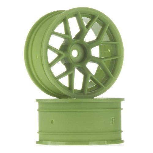 HPI Racing 112811 RTR 6mm Offset 26mm Green Wheel Set (2) E10 - PowerHobby