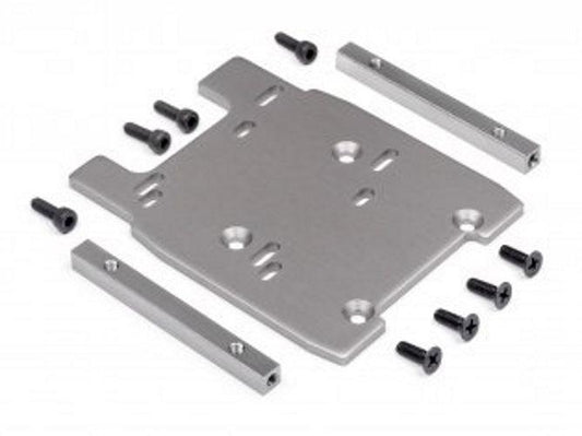 HPI Racing 115354 Motor Plate Gray 4mm Savage XL Flux - PowerHobby