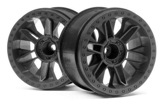 HPI Racing 116528 6-Shot Wheels Black (2pieces) Jumpshot ST - PowerHobby