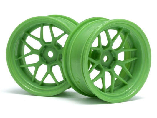 HPI 116532 Tech 7 Wheel Green 52X26X+9MM Offset (2Pieces) RS4 Sport 3 - PowerHobby