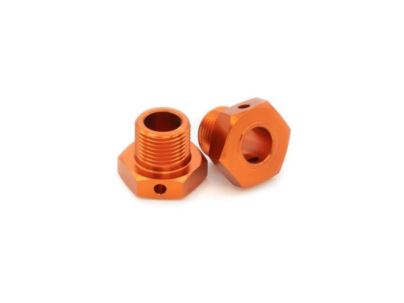 Hpi 160138 17mm Hex Hub Adaptor (Orange/2pcs) SAVAGE X FLUX V2 - PowerHobby