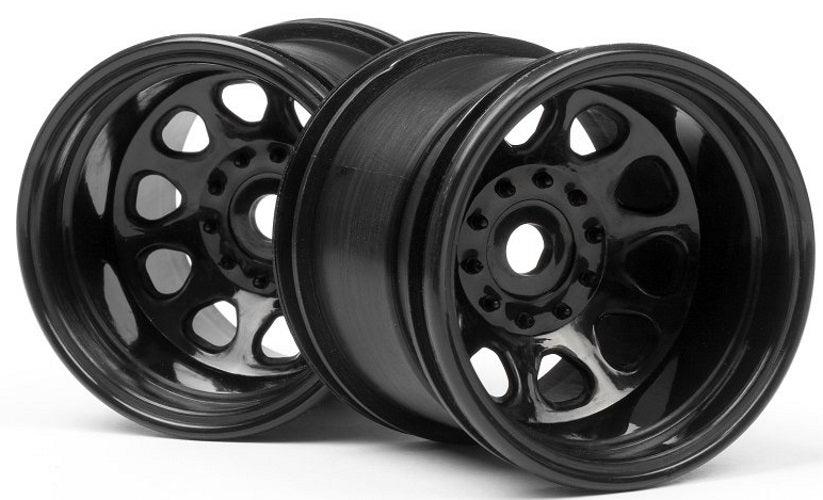 HPI 3061 Classic King Wheel Black (2.2in/2Pieces) MT 2 Firestorm Wheely King - PowerHobby