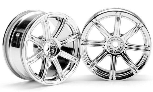 Hpi Work Emotion XC8 Wheel 26mm Chrome 3mm Offset For 26mm Width Touring Car - PowerHobby