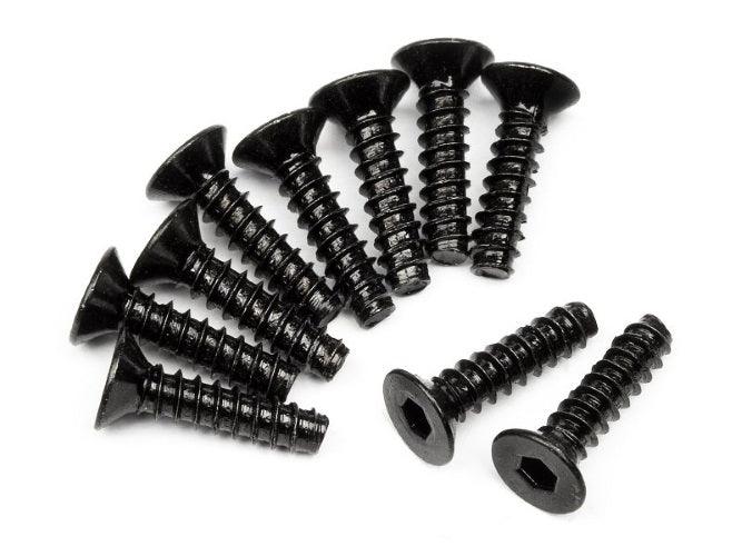 Hpi 94305 TP Flat Head Screw M3X12mm Hex Socket (10) Cup Racer - PowerHobby