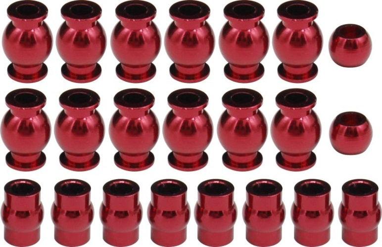 Hot Racing Complete 22-Piece Aluminum Pivot Ball Set Arrma 1/10 4x4 Vechicles - PowerHobby