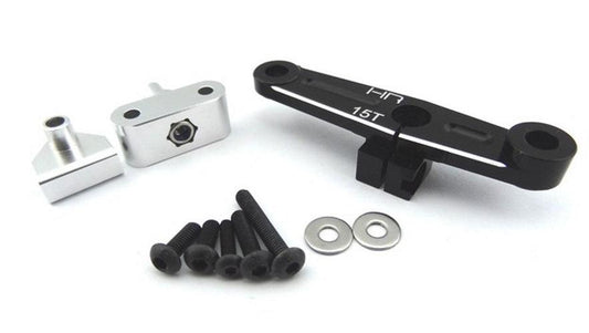 Hot Racing FVE338L01 Lock Servo Throttle /Collar Arm Black Losi 5ive Mini Wrc - PowerHobby