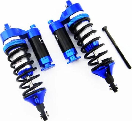 Hot Racing Piggyback Adjustable Rebound Shock Blue Traxxas Revo Summit - PowerHobby