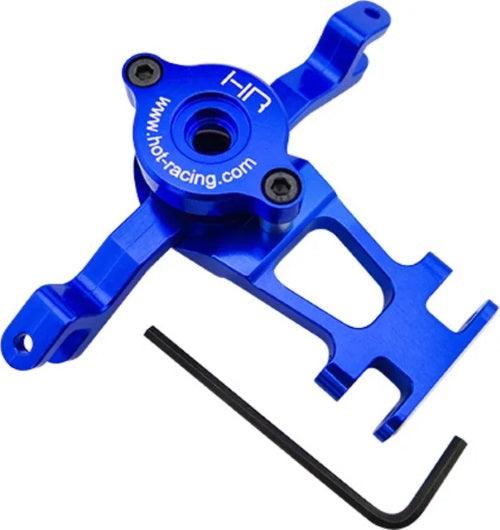 Hot Racing Blue Aluminum Steering Assembly Traxxas E-Revo Revo Summit Slayer - PowerHobby