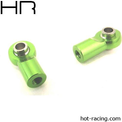 Hot Racing HRASCP160HBE05 Green Aluminum Pipe Ball End (2) Axial AX10 - PowerHobby