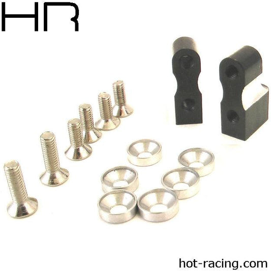 Hot Racing HRASCP2401 Black Aluminum Servo Mount AX10 Wraith Ridgecrest - PowerHobby