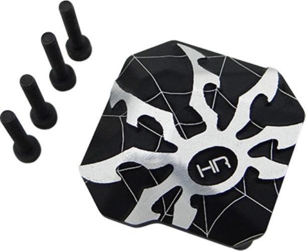 Hot Racing Aluminum Ar44 Axle Diff Spider Covers Black Axial SCX10 II - PowerHobby