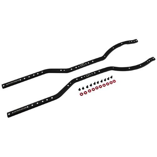 Hot Racing SCXT1401A02 Red C-Channel Steel Frame Rail Set Axial SCX10 II - PowerHobby