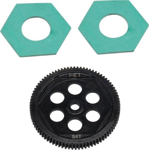 Hot Racing STTX848 Steel Spur Gear & Slipper Pads 48P / 48Pitch 84Tooth Losi 22S - PowerHobby