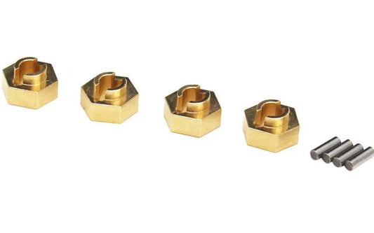 Hot Racing SXTF10H Brass Stock Wheels Hub 7mm Hex Axial SCX24 - PowerHobby