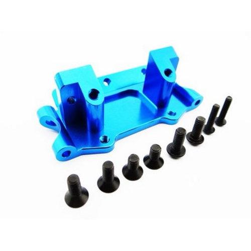 Hot Racing Blue Aluminum Front Bulkhead Set Traxxas Rustler Stampede Slash 2wd - PowerHobby