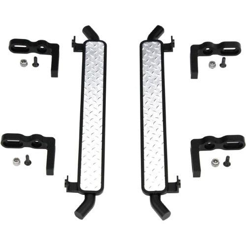 Hot Racing TRXF33DP01 Aluminum Diamond Rock Rail Side Step (2) Traxxas TRX-4 - PowerHobby