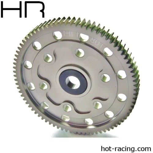 Hot Racing Hard Anodized 80T Aluminum Spur Gear Axial Wraith SCX10 AX10 - PowerHobby