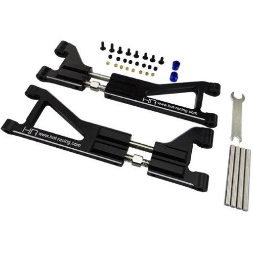 Hot Racing XMX54A01 Aluminum Black Adjustable Upper Arm Set (2) Traxxas X-Maxx - PowerHobby