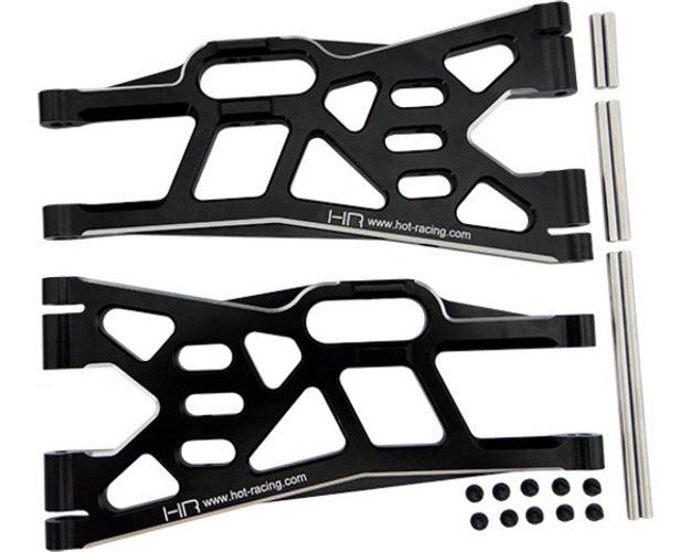 Hot Racing XMX55X01 Aluminum Black Adjustable Lower Arm Set (2) Traxxas X-Maxx - PowerHobby