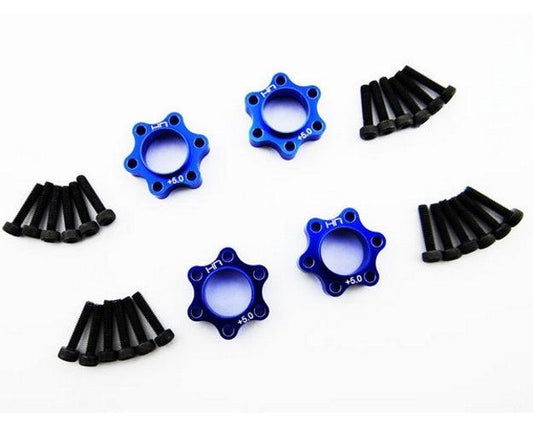 Hot Racing YET10EF06 Four Wheel Extensions (5mm) For Axial Six Screw Hub Wheel - PowerHobby