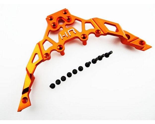 Hot Racing YET14U03 Aluminum Front Bulkhead Orange Axial Yeti Score - PowerHobby