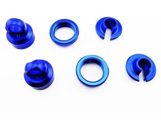 Hot Racing Aluminum Shock Cap Spring Adjusters/Retainers Set Axial Yeti Score - PowerHobby