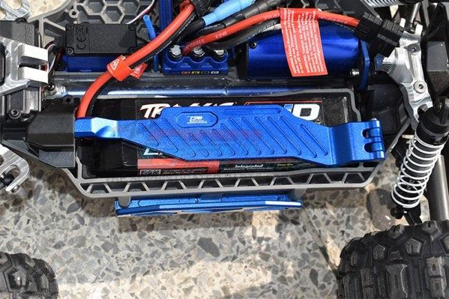 GPM HS0126-BLACK ALUMINUM BATTERY HOLD-DOWN TRAXXAS HOSS 4X4 VXL - PowerHobby