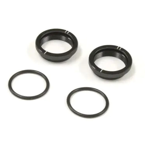 Kyosho IF470-03BKB MP9 TKI4 Big Bore Shock Adjustable Collars w/ O-Rings (2) - PowerHobby