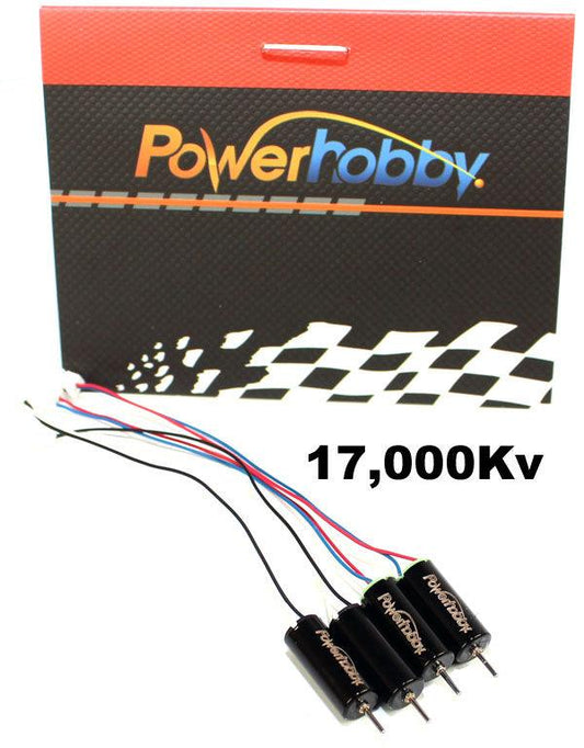 Powerhobby RX0615-17 17000kv Micro Brushed Motor Set Black - PowerHobby