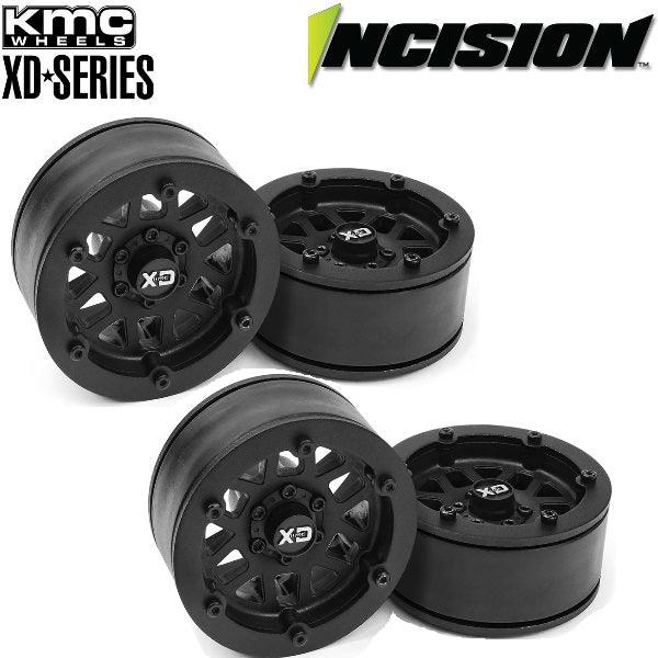 Vanquish Incision IRC00250 KMC 1.9" XD229 Beadlock Wheels (4) Rock Crawler - PowerHobby