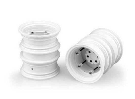 JConcepts 3388W Krimson Dually 2.6 Wheels w/Adaptors (2) White Axial SMT10 - PowerHobby