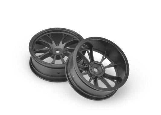 Jconcepts Street Eliminator 2.2" 12mm Hex Front Wheel Black Tactic TRA Slash Bandit - PowerHobby