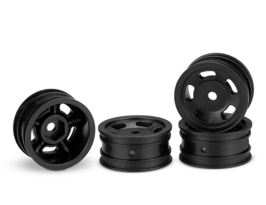 Jconcepts Glide 5 1" Wheel Black (4) JConcepts 4022/4023 Tires fits Axial SCX24 - PowerHobby