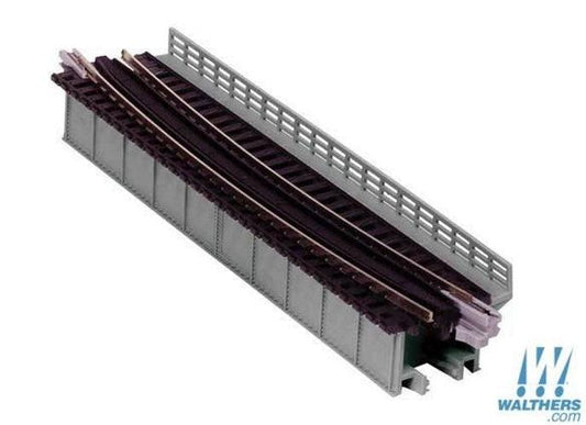 Kato 20467 N Single Curve Girder Bridge Gray 448mm Radius 15 Degree - PowerHobby