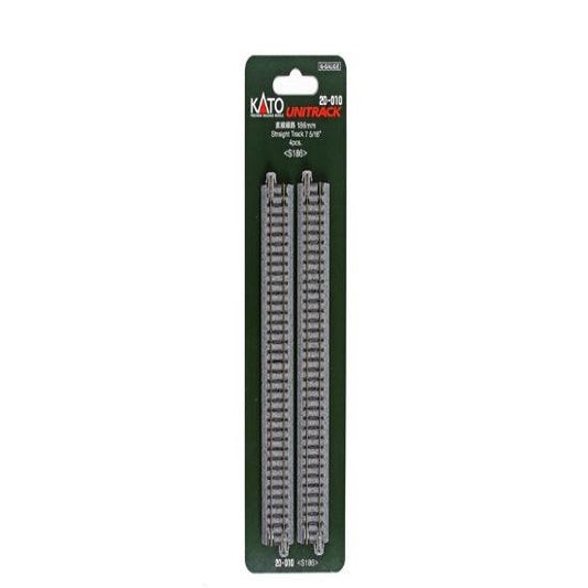 Kato 20-010 N Scale Unitrack Straight Track 186mm 7 5/16" (4 pcs) S186 - PowerHobby