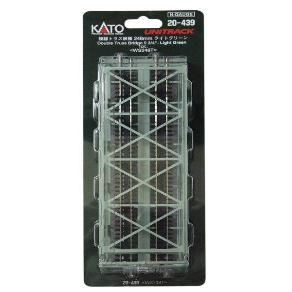 Kato 20-439 N Gauge Double-Track Railway Bridge Truss (Light Green) - PowerHobby