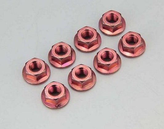 Kyosho 1-N4045F-R Nut (M4x4.5) Flanged (Steel/ Red) - PowerHobby