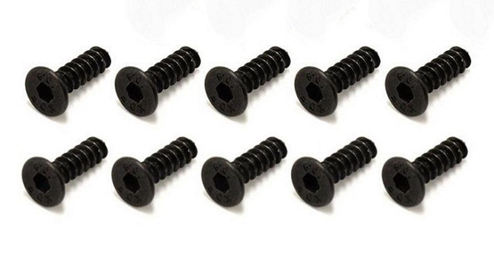 Kyosho 1-S33010TPH TP Flat Head Screw (Hex/M3x10/10pieces) - PowerHobby