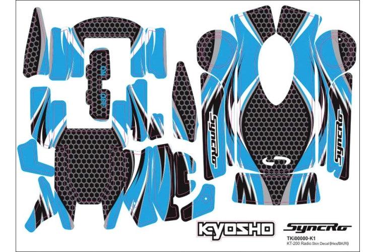 Kyosho 36271BL KT-200/201 Radio Blue Decal Sheet DBX 2.0 - PowerHobby