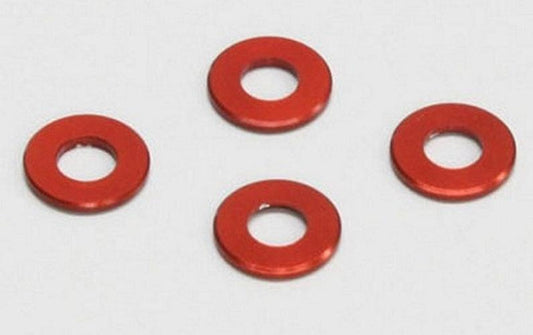 Kyosho 97041-05R Aluminum Color (3x6x0.5mm/Red) - PowerHobby